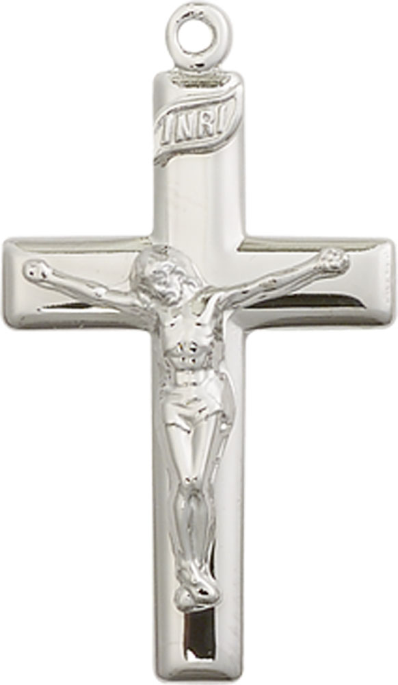 Sterling Silver Crucifix Medal - With Box