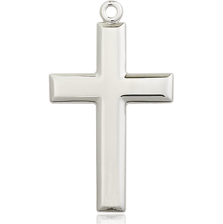 Sterling Silver Cross Medal - With Box