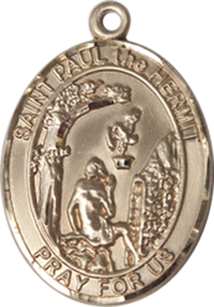 14kt Gold Filled Paul the Hermit Medal