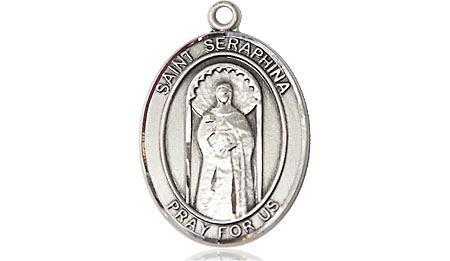 Sterling Silver Saint Seraphina Medal