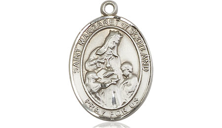 Sterling Silver Saint Margaret of Scotland Medal