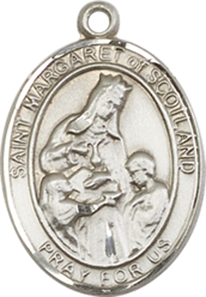 Sterling Silver Saint Margaret of Scotland Medal