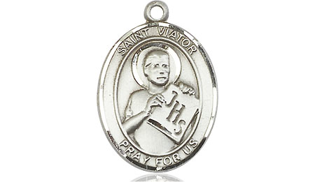 Sterling Silver Saint Viator of Bergamo Medal