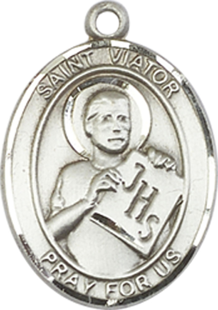 Sterling Silver Saint Viator of Bergamo Medal