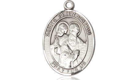 Sterling Silver Saint Peter St Paul Medal