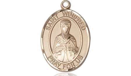 14kt Gold Filled Saint Winifred of Wales Medal