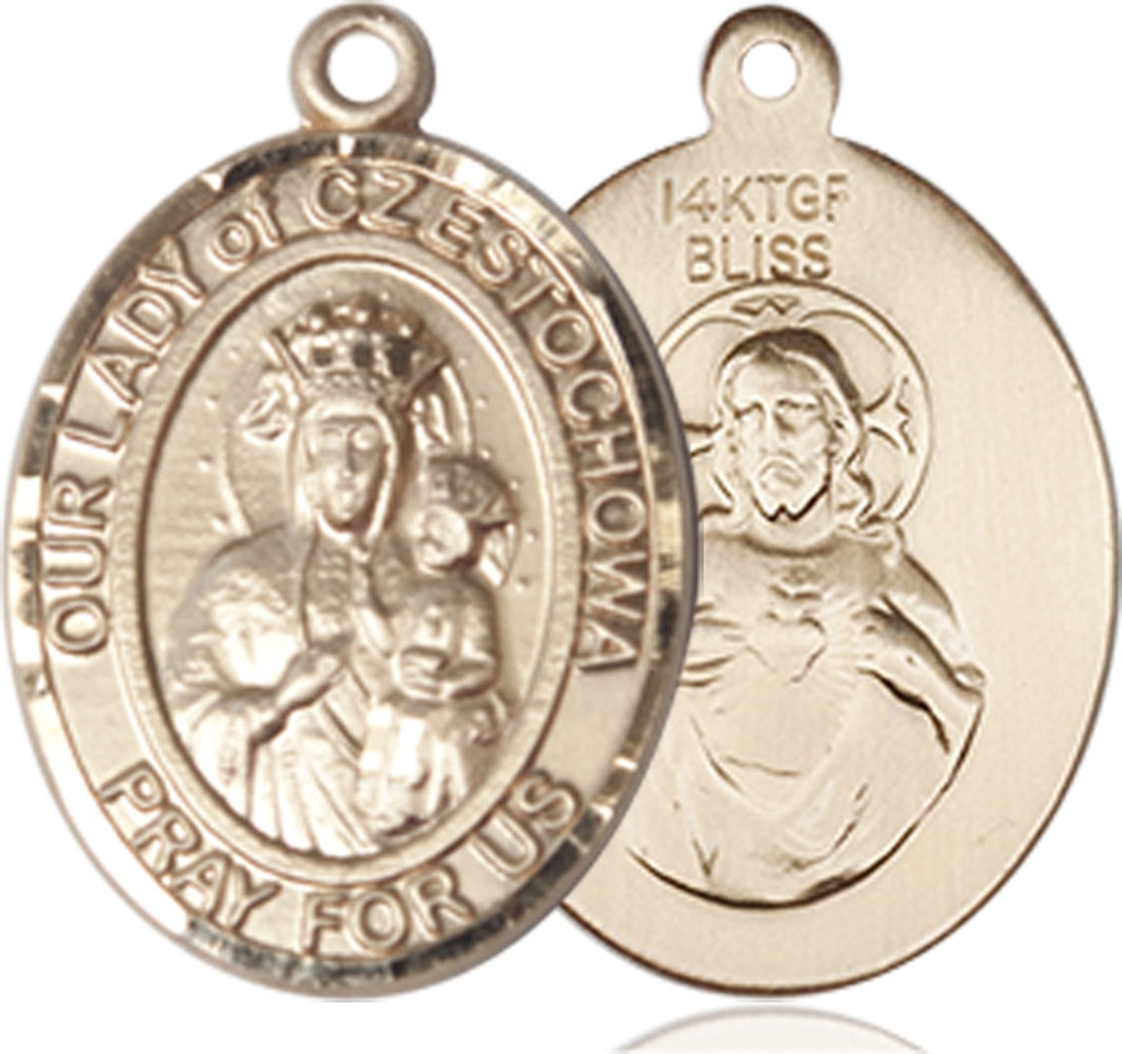 14kt Gold Filled Our Lady of Czestochowa Medal