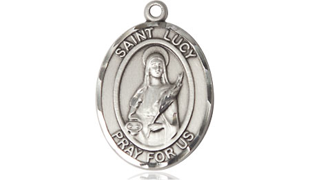 Sterling Silver Saint Lucy Medal