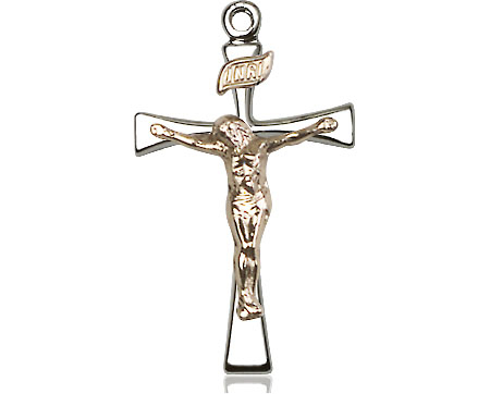 Two-Tone GF/SS Maltese Crucifix Medal