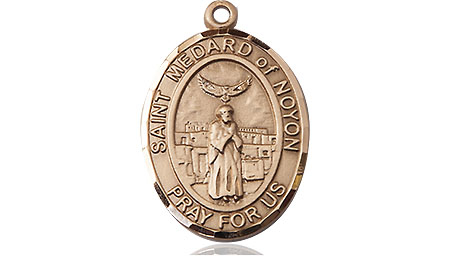 14kt Gold Filled Saint Medard of Noyon Medal