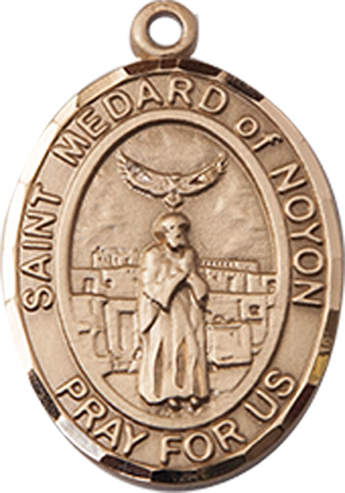 14kt Gold Filled Saint Medard of Noyon Medal