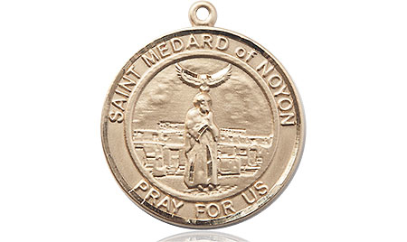 14kt Gold Filled Saint Medard of Noyon Medal