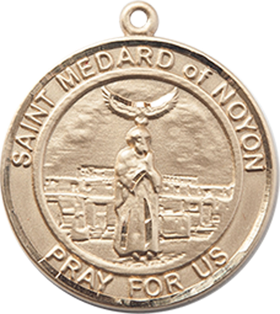 14kt Gold Saint Medard of Noyon Medal