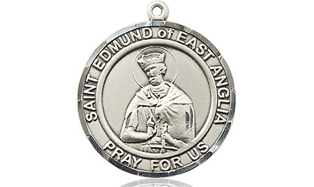 Sterling Silver Saint Edmund of East Anglia Medal