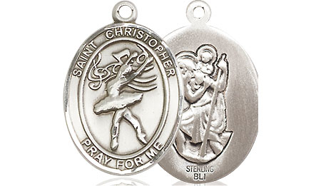 Sterling Silver Saint Christopher Dance Medal