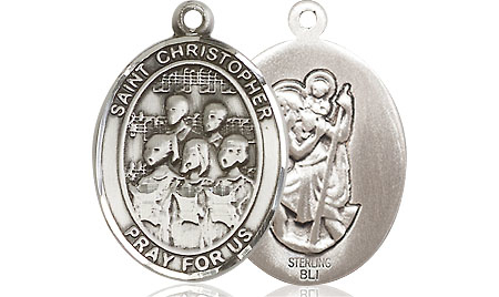 Sterling Silver Saint Christopher Choir Medal