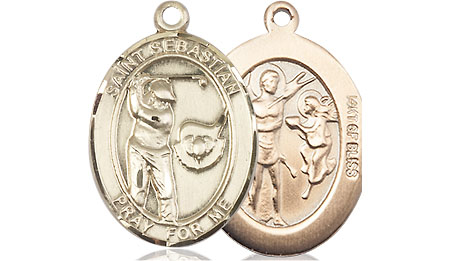 14kt Gold Filled Saint Sebastian Golf Medal