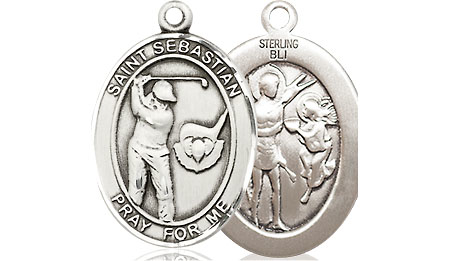 Sterling Silver Saint Sebastian Golf Medal