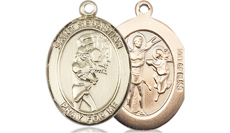 14kt Gold Filled Saint Sebastian Softball Medal