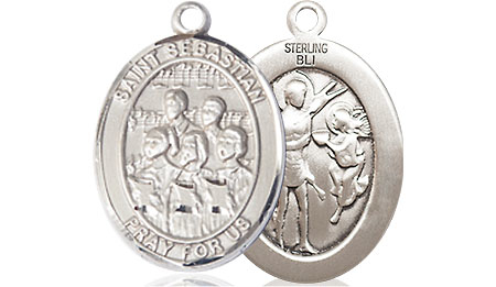 Sterling Silver Saint Sebastian Choir Medal