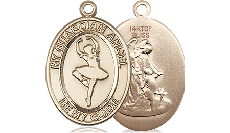 14kt Gold Filled Guardian Angel Dance Medal