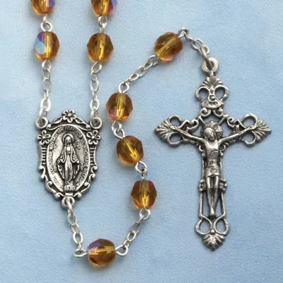 Birthstone Rosary Topaz 6mm