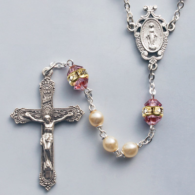 Light Amethyst Birthstone Rosary