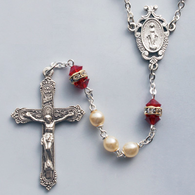 Ruby Birthstone Rosary