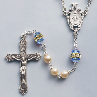 Sapphire Birthstone Rosary