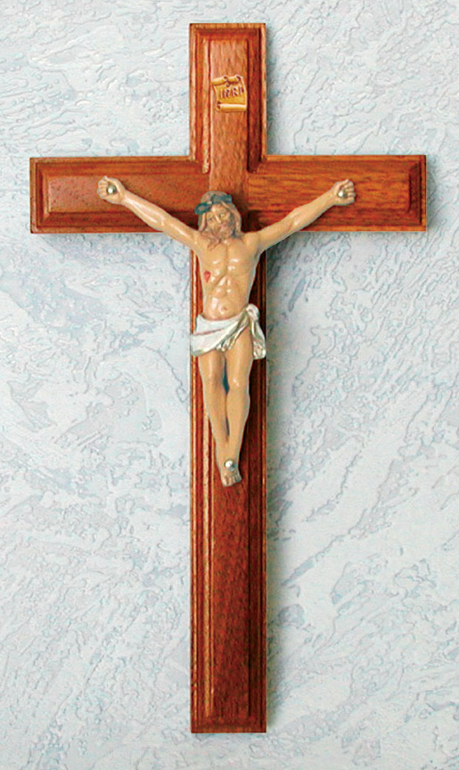 9in. Rosewood Crucifix with Pellegrini corpus