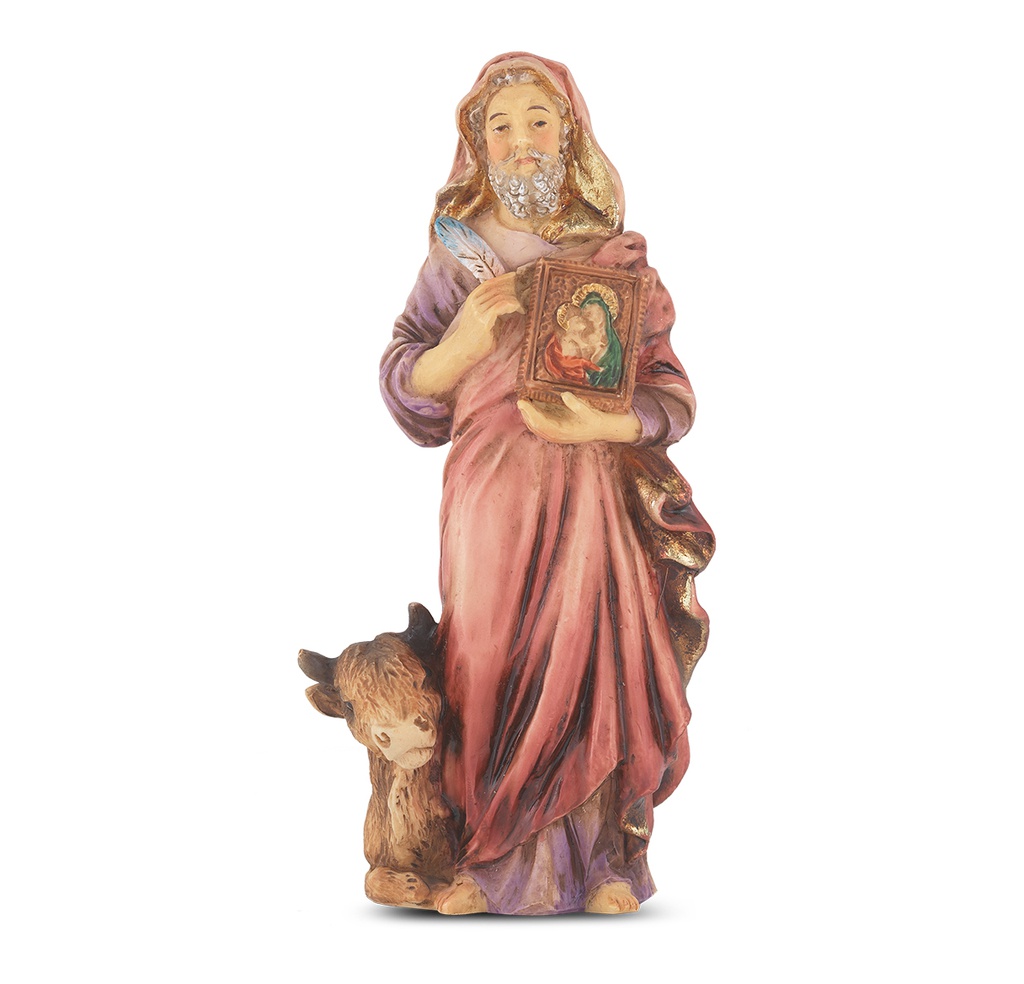 4" Cold Cast Resin Hand Painted Statue of St. Luke
