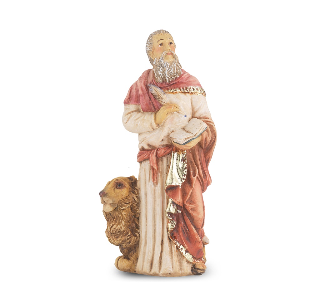 4" Cold Cast Resin Hand Painted Statue of St. Mark