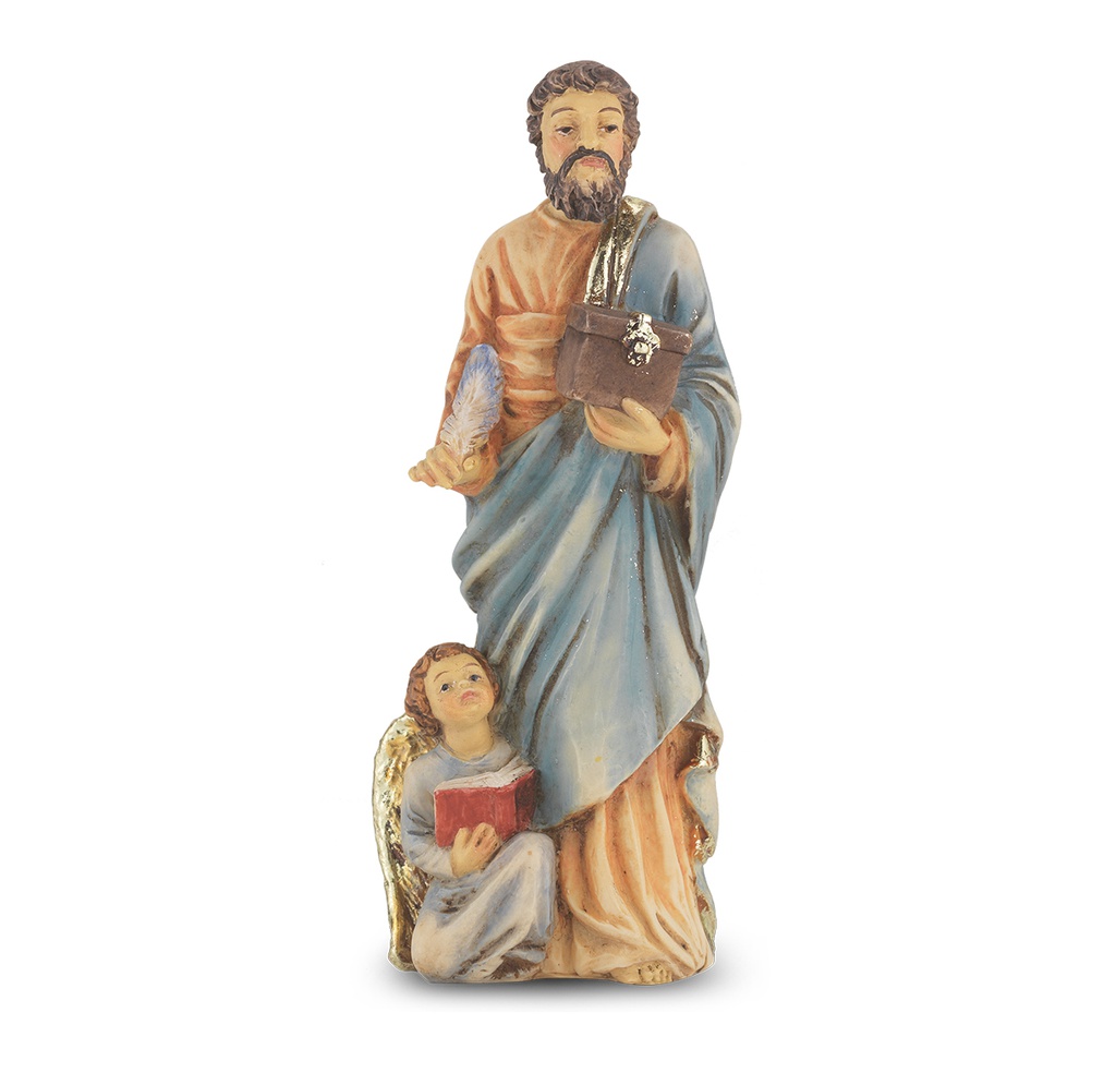 4&quot; Cold Cast Resin Hand Painted Statue of St. Matthew