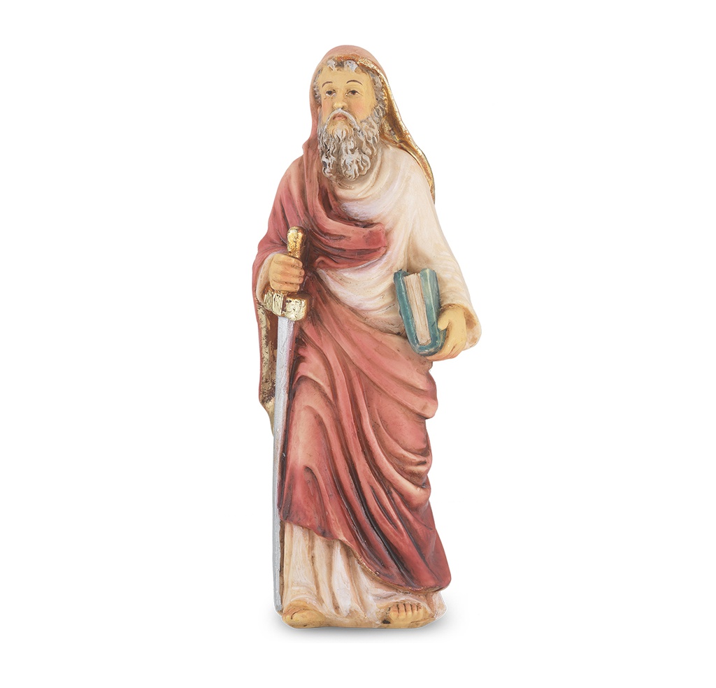 4&quot; Cold Cast Resin Hand Painted Statue of St. Paul