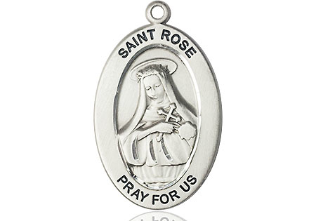 Sterling Silver Saint Rose of Lima Medal