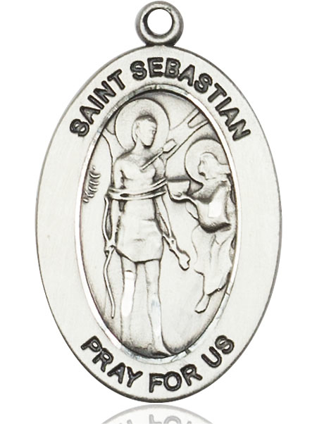 Sterling Silver Saint Sebastian Medal