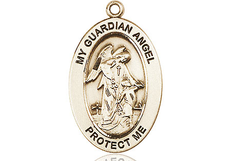 14kt Gold Filled Guardian Angel w/Child Medal