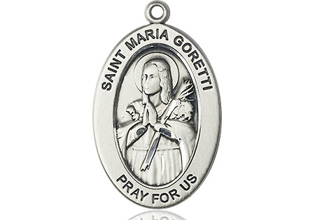 Sterling Silver Saint Maria Goretti Medal