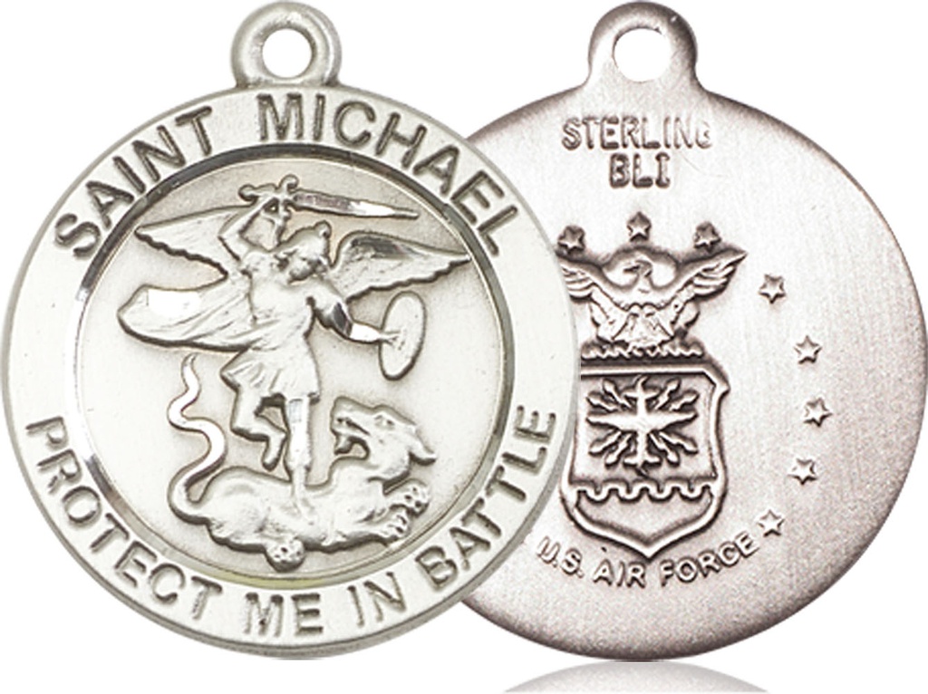 Sterling Silver Saint Michael Navy Medal