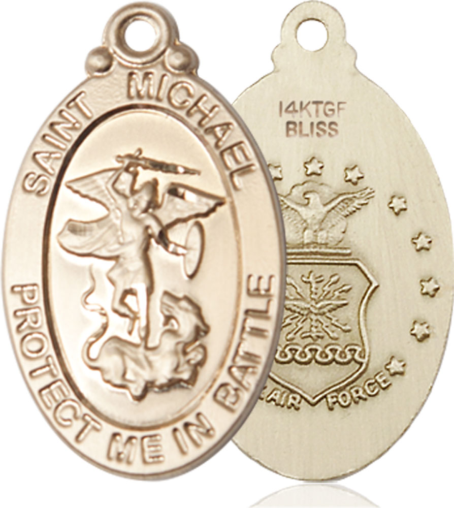 14kt Gold Filled Saint Michael Air Force Medal