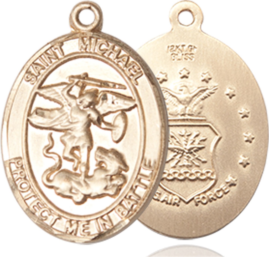 14kt Gold Filled Saint Michael Air Force Medal