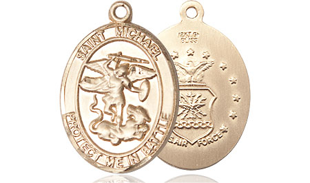 14kt Gold Filled Saint Michael Air Force Medal