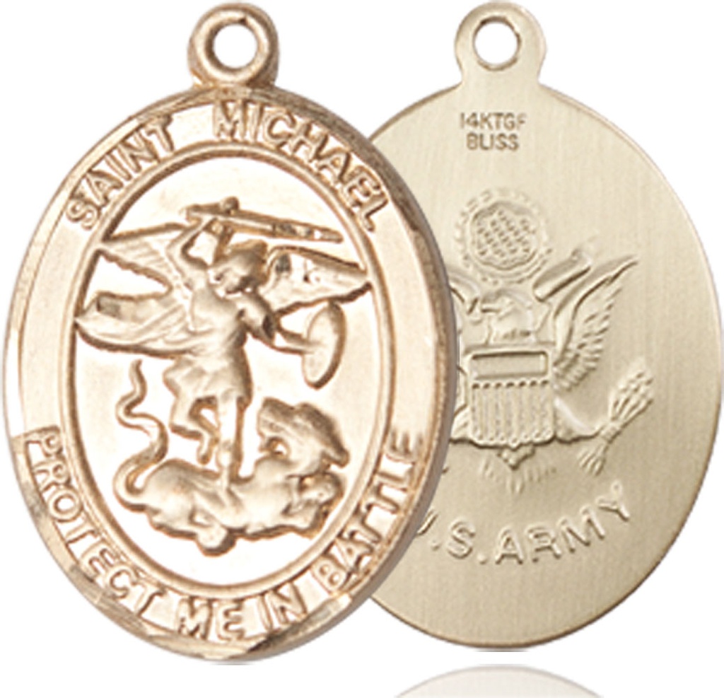 14kt Gold Filled Saint Michael Army Medal