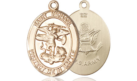 14kt Gold Filled Saint Michael Army Medal