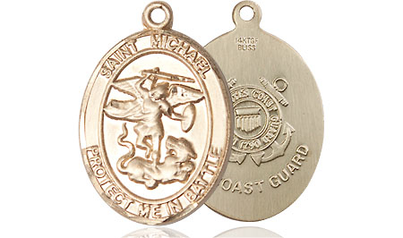 14kt Gold Filled Saint Michael Coast Guard Medal