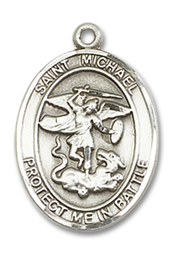 Sterling Silver Saint Michael Guardian Angel Medal