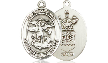 Sterling Silver Saint Michael Air Force Medal