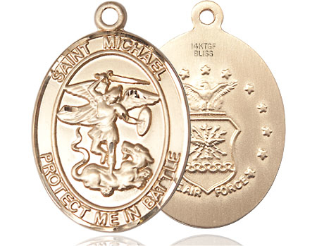 14kt Gold Filled Saint Michael Air Force Medal