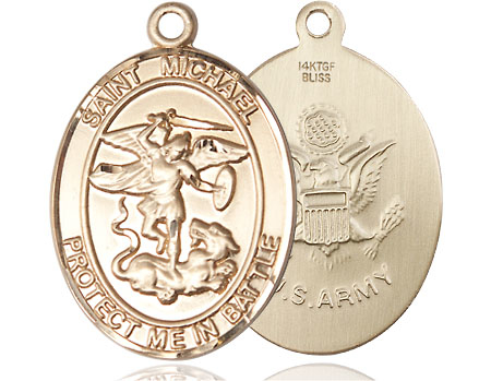 14kt Gold Filled Saint Michael Army Medal