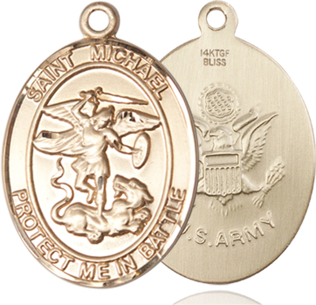 14kt Gold Filled Saint Michael Army Medal